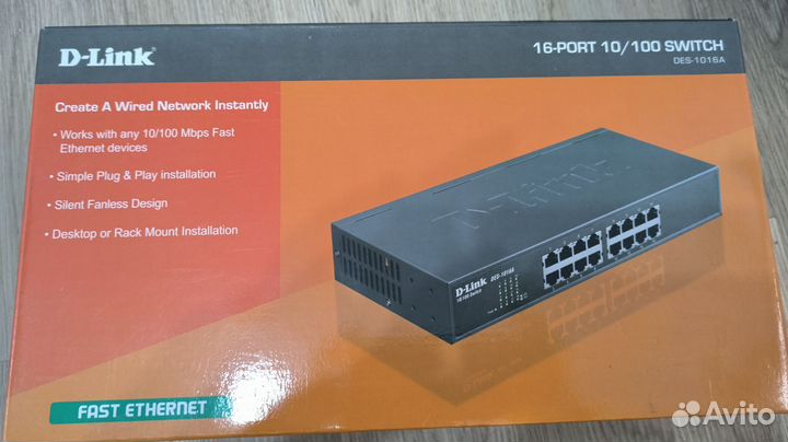 Коммутатор D-link des-1016A