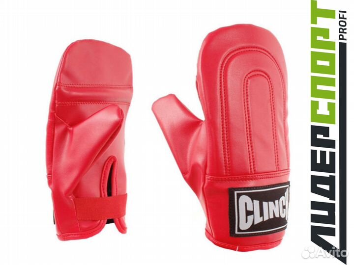 Перчатки снарядные кожзам, цв: красный