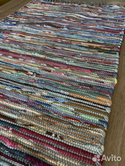 Коврик лоскутный цветной прикроватный / придверный