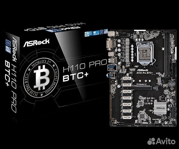 Материнская плата asrock h110 pro btc