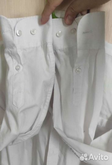 Рубашка белая для мальчика 146