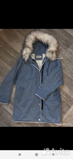 Джинсовая куртка с мехом 46 48