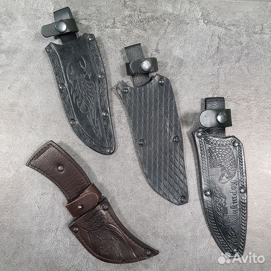 Чехол для ножа (плоский) в ассортименте (кожа)