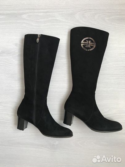 Сапоги зимние замшевые Италия