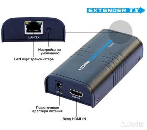 Hdmi удлинитель до 120м по UTP (только TX)