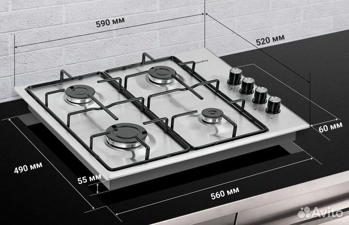 Варочная панель газовая Simfer H60Q40M470 серебр