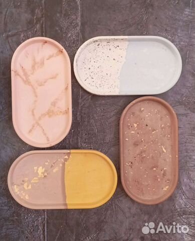 Поднос из гипса, подставка, поддон