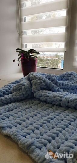 Плед пушистый детский из Alize puffy