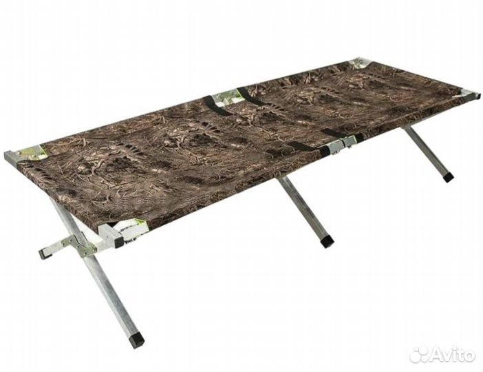 Широкая раскладушка для рыбалки 190х75х45 см новая