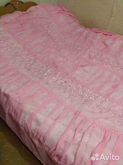 Розовый комплект (одеяло-покрывало,наволочки(2шт)
