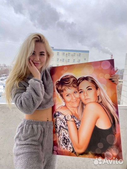 Портрет на холсте по фото