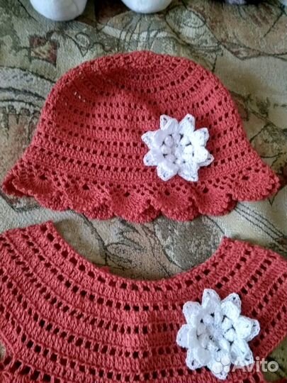 Детское платье+ панамка