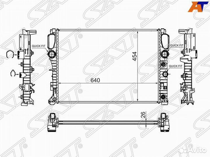 Радиатор mercedes E-class W211 2.0/2.0D/2.2D/2.3/2
