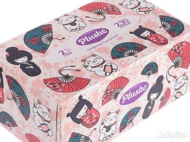 Салфетки бумажные Plushe двухслойные 230 шт