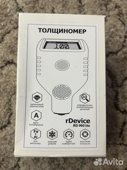 Толщиномер лкп rDevice RD990lite