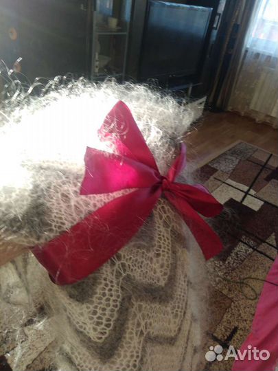 Пуховая шаль- палантин-платок