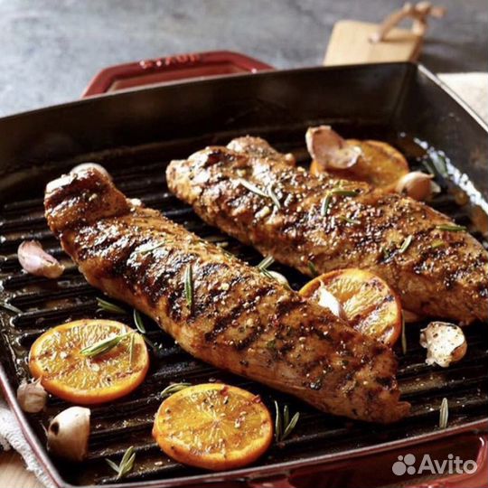 Чугунная сковорода гриль сковорода США бу