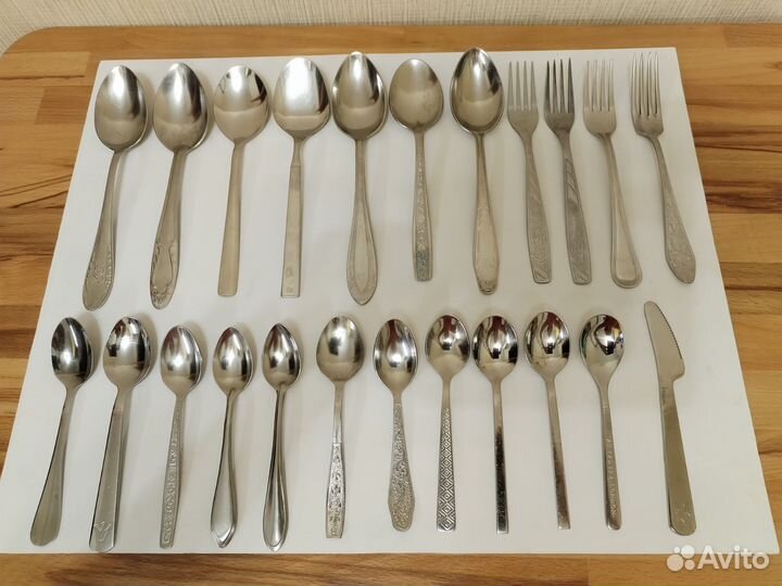 Ложки Вилки Нержавейка СССР, Икея Пластик