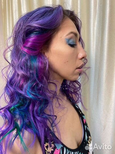 Яркое окрашивание волос