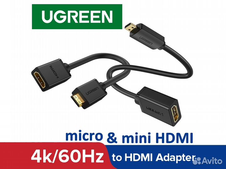 Micro & mini Hdmi - Hdmi переходник / Ugreen