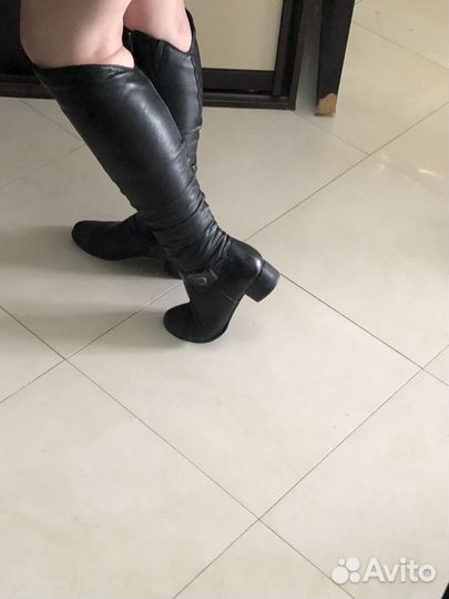 Сапоги кожаные