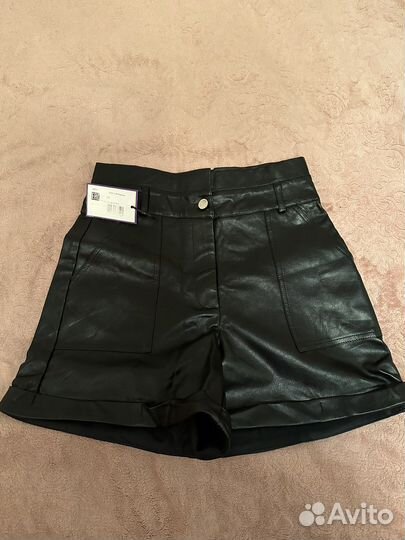 Шорты из экокожи 40р