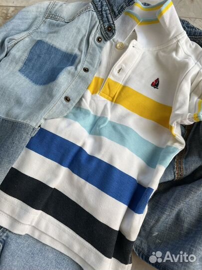 Джинсы Zara рубашка H&M поло 92