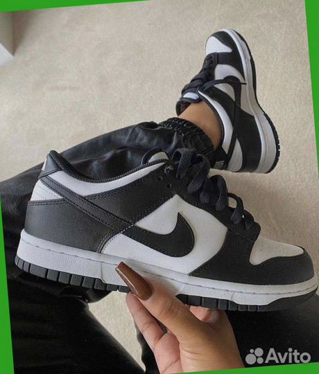 Kpоссовки Nike Dunk Lоw GS Вlасk Whitе чeрный 8