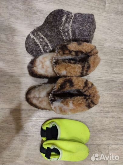 Шерстяные носки детские, пинетки 21р