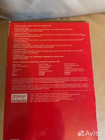 Видеокамера canon DC220