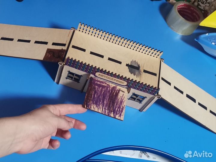 Автосервис деревянный раскладывающийся