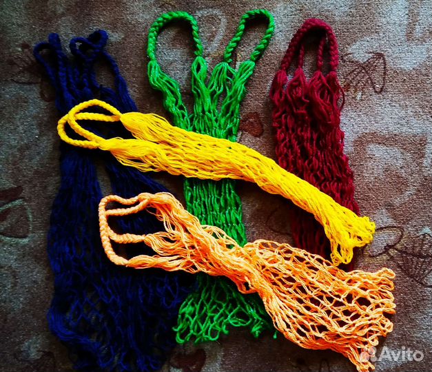 Сумка авоська вязаная