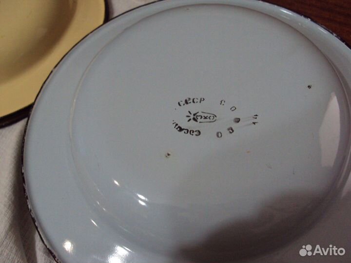 Эмалированные тарелки СССР новые