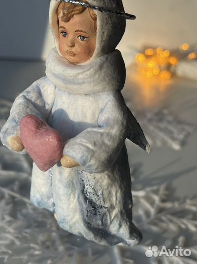 Ватная ёлочная игрушка Ангел