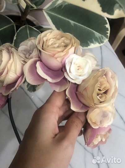 Ободок с цветами