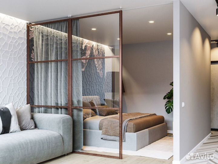 Раздвижные перегородки для зонирования на заказ