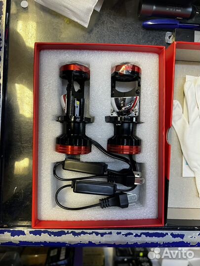 Светодиодные лампы led h4 с линзами