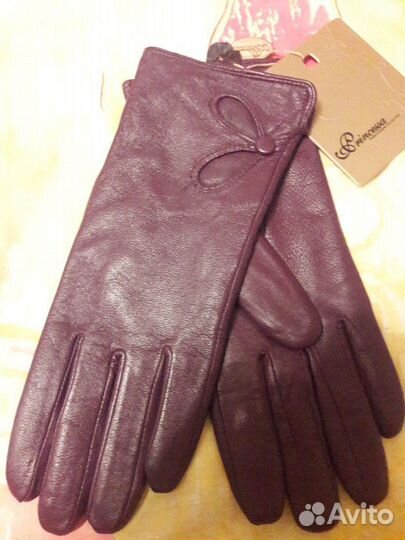 Перчатки новые кожаные размер 7-8