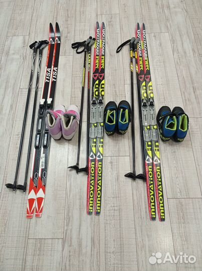 Лыжи беговые детские комплект