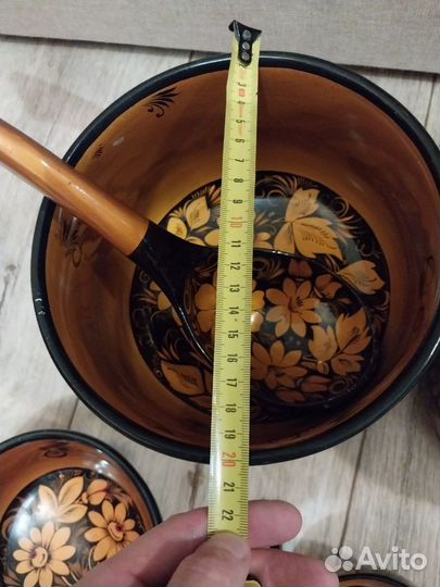 Набор деревянной посуды Хохлома