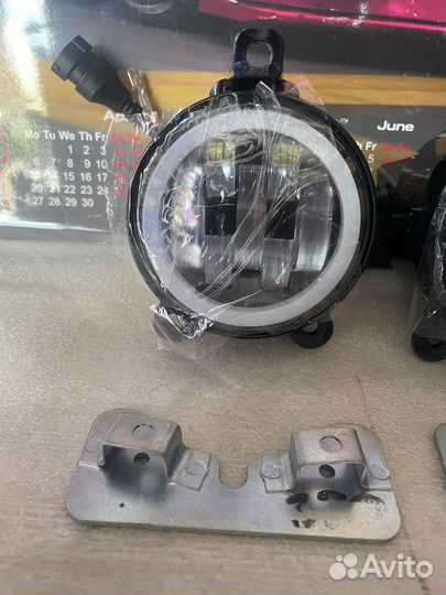 Противотуманные на Газель Бизнес с переходником