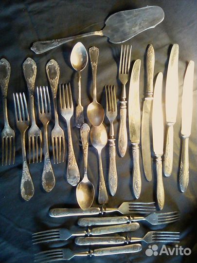 Вилка немецкая,трофей 1945+столовые приборы 50/60