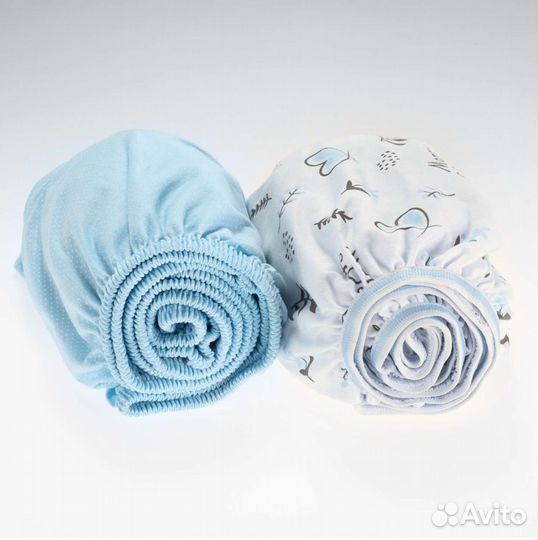 Простынь новая 2шт 120*60 на резинке