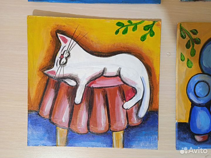 Картины мини акрилом 