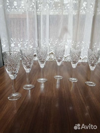 Хрустальные фужеры гусь хрустальный СССР