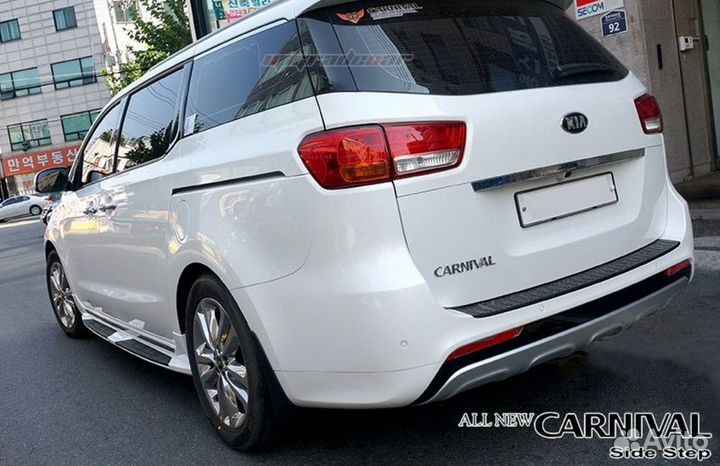 Пороги KIA Carnival 2014-2020 Mobis белые