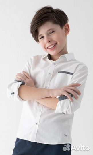 Рубашка белая на мальчика р-р 146