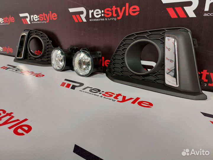 Установочный комплект туманок Honda Fit 14-17г