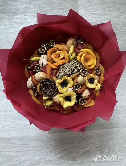 Букеты из шоколада и сухофруктов. Вкусные букеты