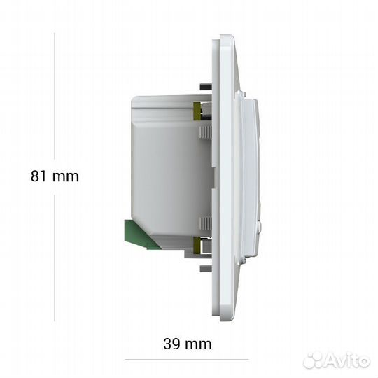 Терморегулятор terneo st unic, слоновая кость